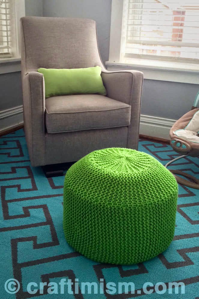 Craftimism DIY Cardboard ottoman base tutorial