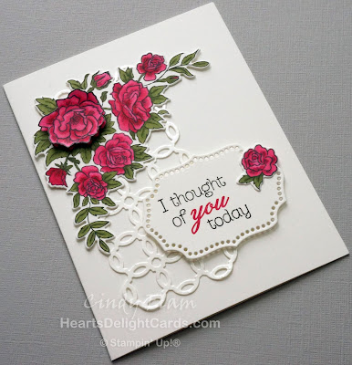 Heart's Delight Cards, Climbing Roses, Rose Trellis Thinlits, Thinking of You, Occasions 2019, Stampin' Up!