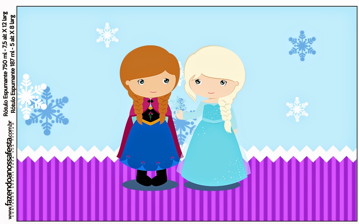 Frozen Niñas en Navidad: Etiquetas Candy Bar para Imprimir Gratis. Etiquetas de Frozen Niñas en Navidad para imprimir gratis.