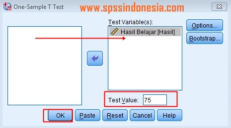 Cara Uji One Sample T Test Dengan Spss Dan Interpretasi Lengkap Spss Indonesia