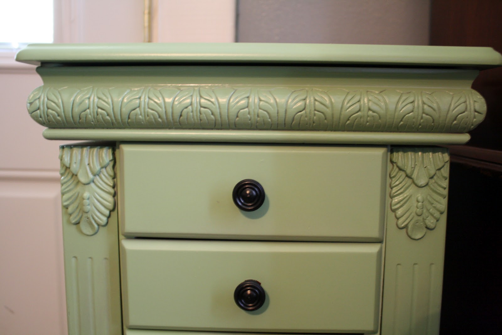Before and After Jewelry armoire redo