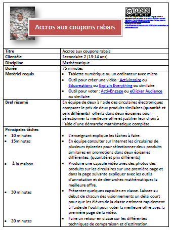 Fiche pedagogique mathematique