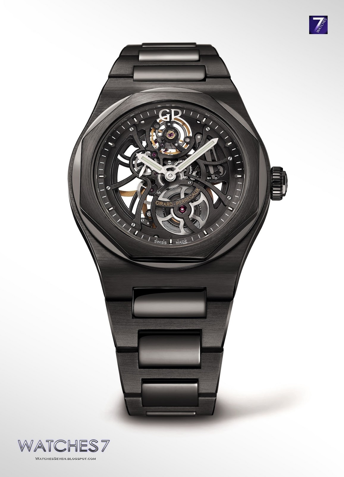Watches 7: GIRARD-PERREGAUX – Laureato Skeleton Black Ceramic