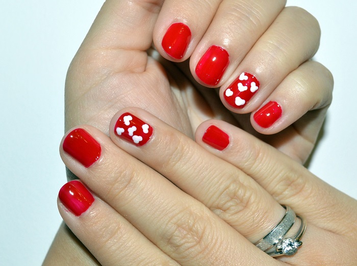 beauty, #beauty, #nails, nails, diy nails, nail art, nail design, red nails, natural nails