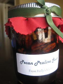 jar of pecan praline sauce