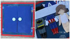 Quiet book for Everett by TomToy Superhero dressing page