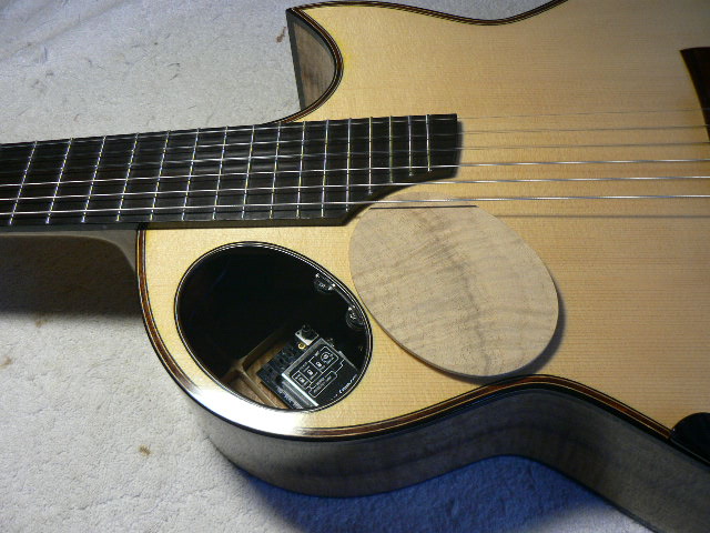 Sound Hole For Acoustic Guitar - Kohei Fujii Guitars Offset Sound Hole Lid Making
