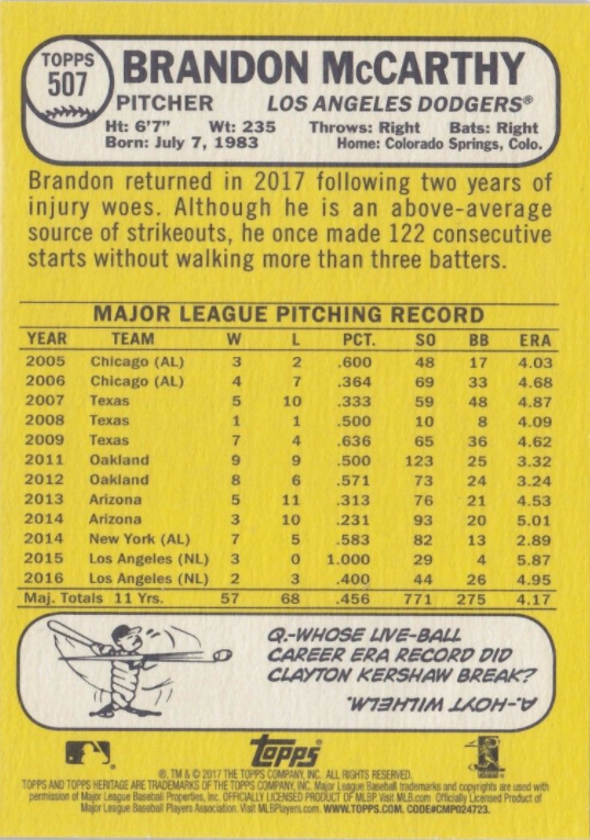  2017 Topps Heritage High Numbers #531 Andrew Toles Los