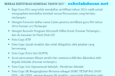 Guru diminta melakukan pendaftaran dengan persyaratan dan ketentuan sebagai berikut