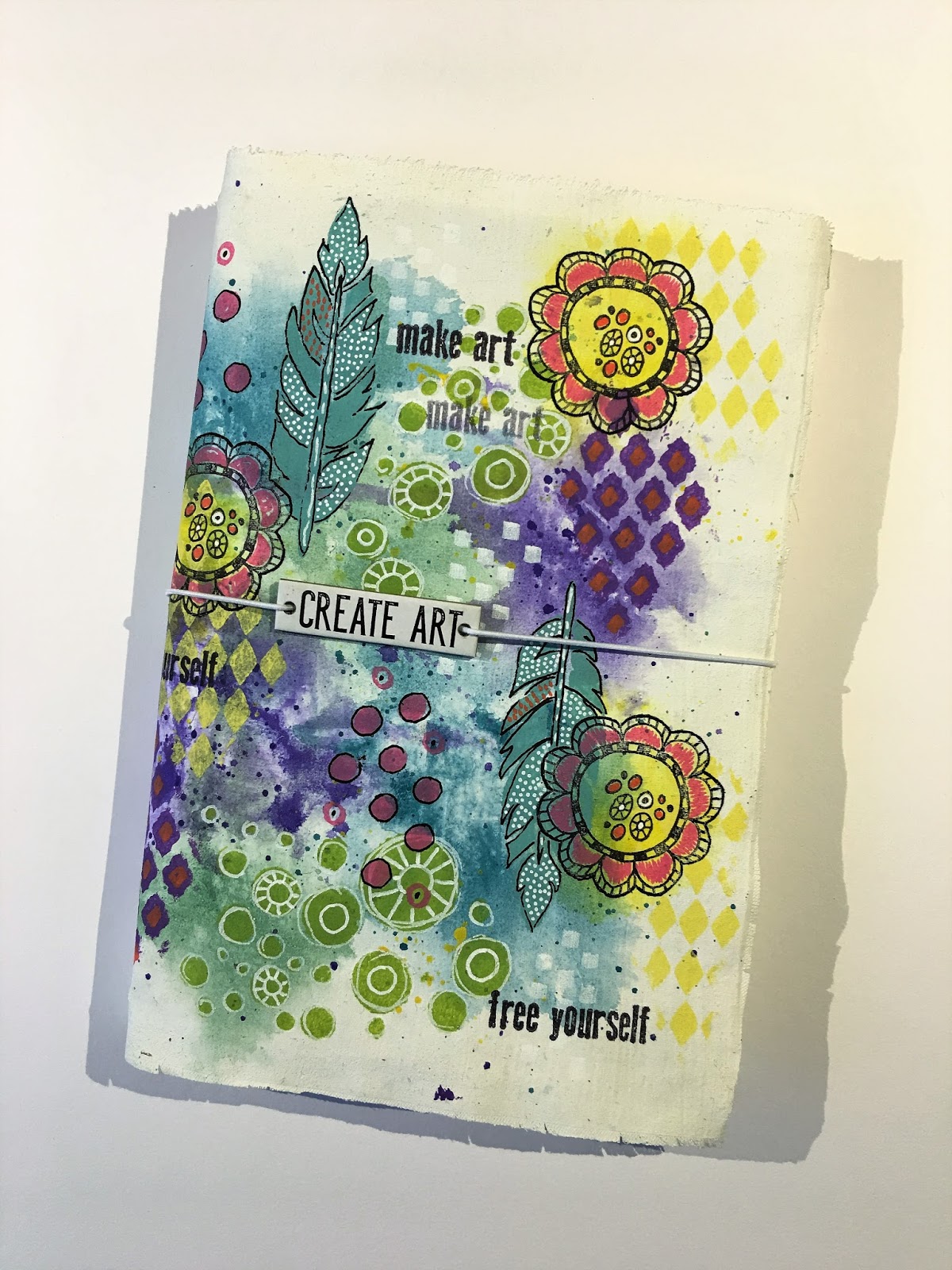 Melina Dahl Design Create Art fabric art journal cover