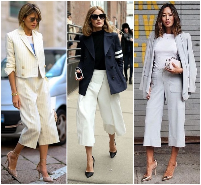 calça pantacourt com blazer