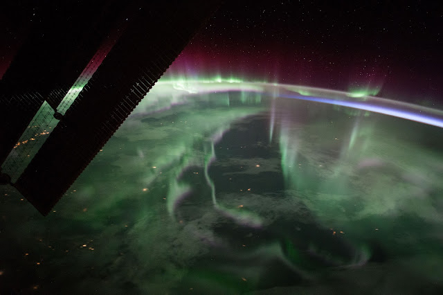 Aurora over Canada seen from the International Space Station