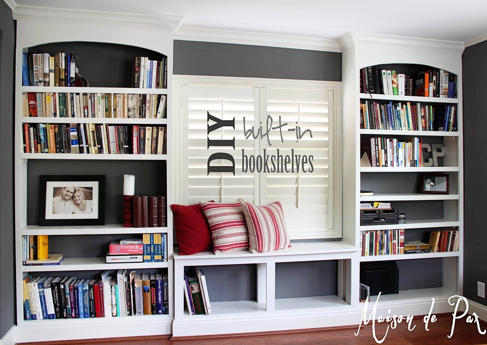 Diy Built In Bookshelves Maison De Pax, How Much Does It Cost To Build Built In Bookcases