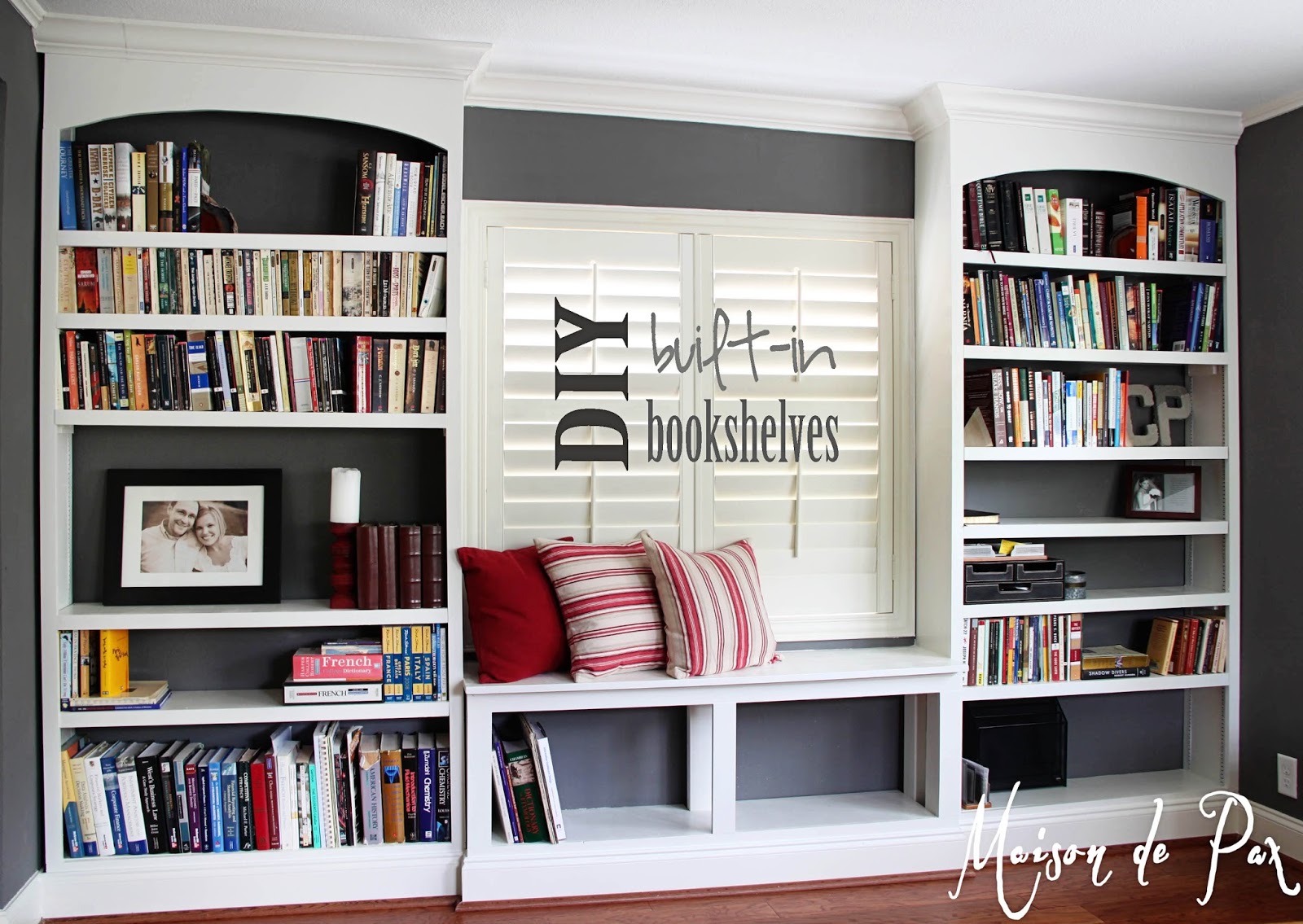  DIY  Built In Bookshelves  Maison de Pax