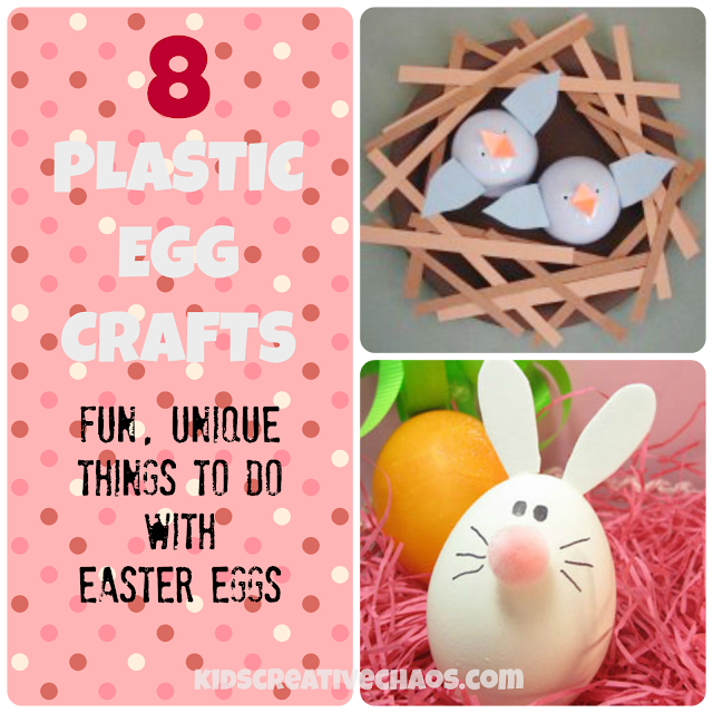 8 Fun and Easy Unique Plastic Easter Egg Crafts including Nesting Birds