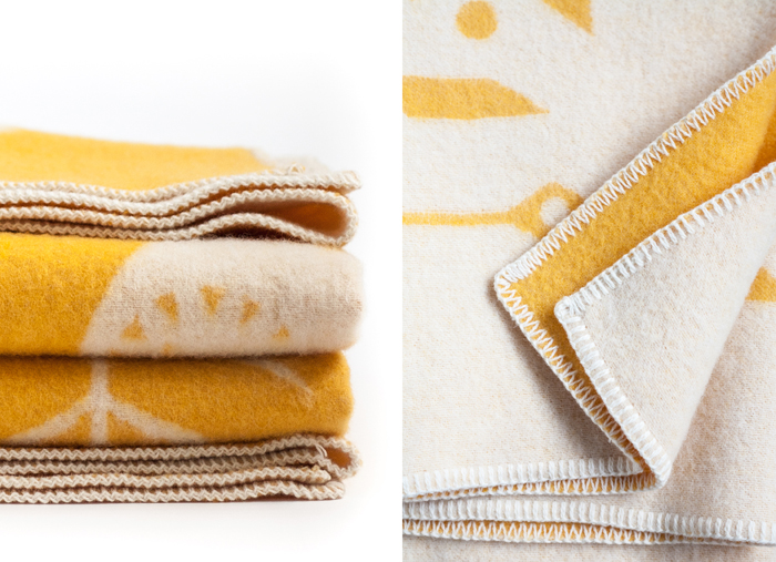 Rafa-kids wool blanket collection -Owl wool blanket - orange