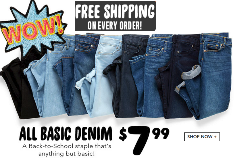 Children's Place Kids' Basic Denim Jeans $7.99 + Free Shipping ...