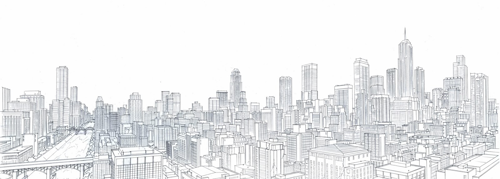 Панорама рисунок карандашом