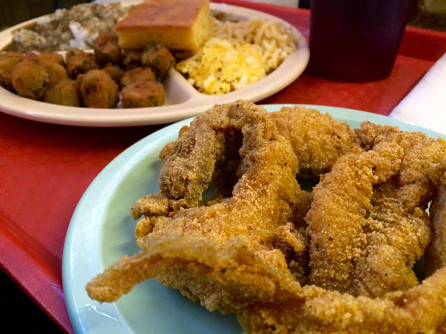 Crispy Fried Catfish and a plethora of more delicious sides at Stockyard Café