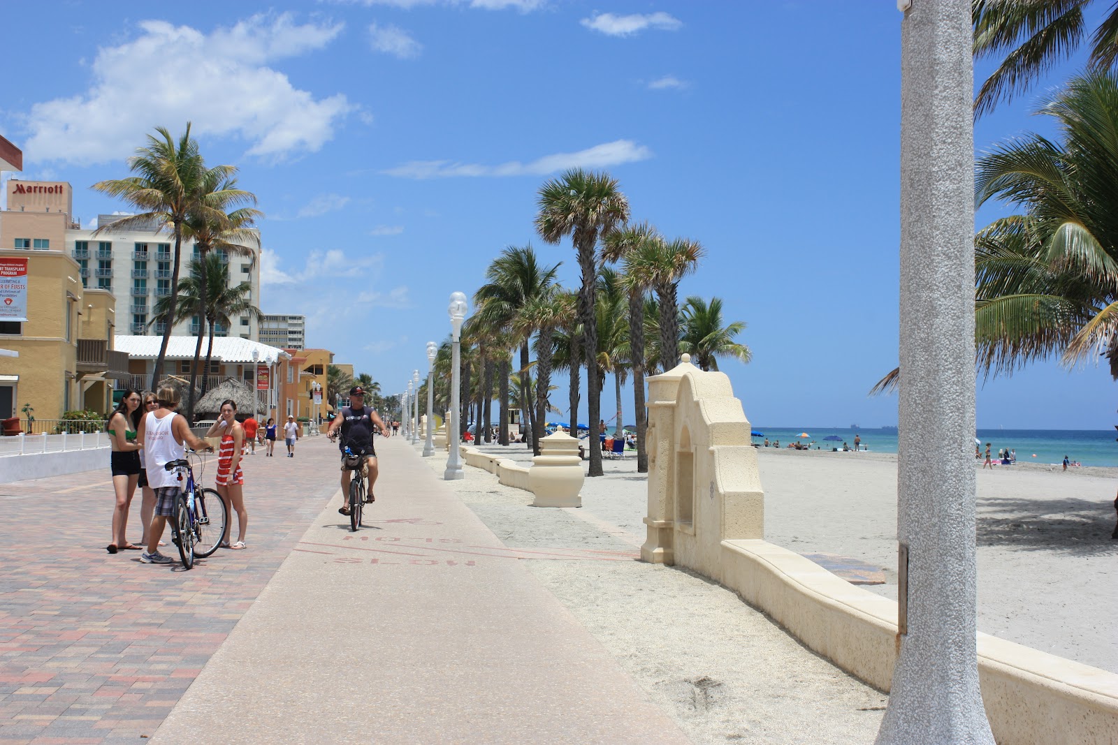 Biking Around Hollywood Beach Broadwalk Café Society XXI