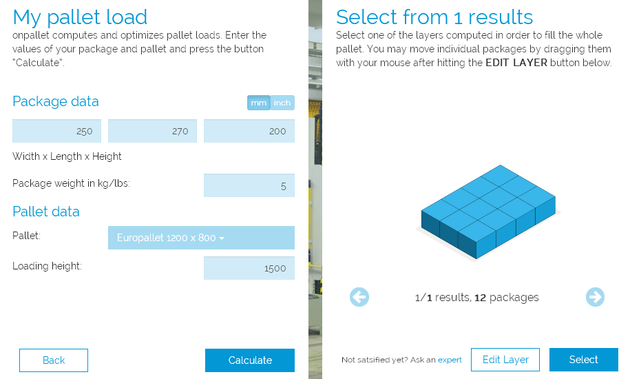 Calculating Pallet Loads Online Free of Charge