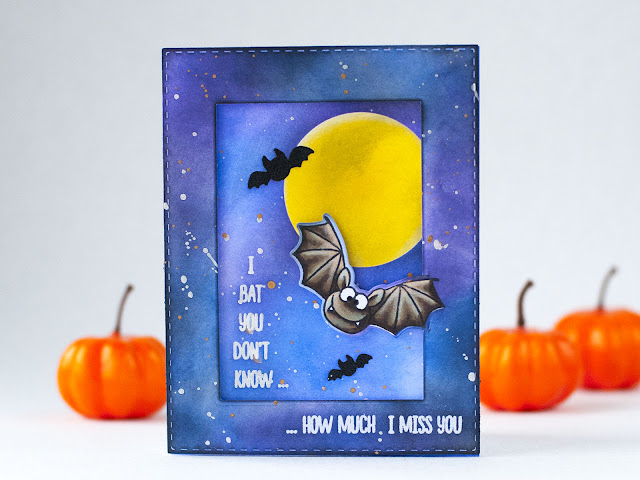 Video Tutorial: Making A Framed Card with Partial Die Cutting with Gerda Steiner Designs Bats