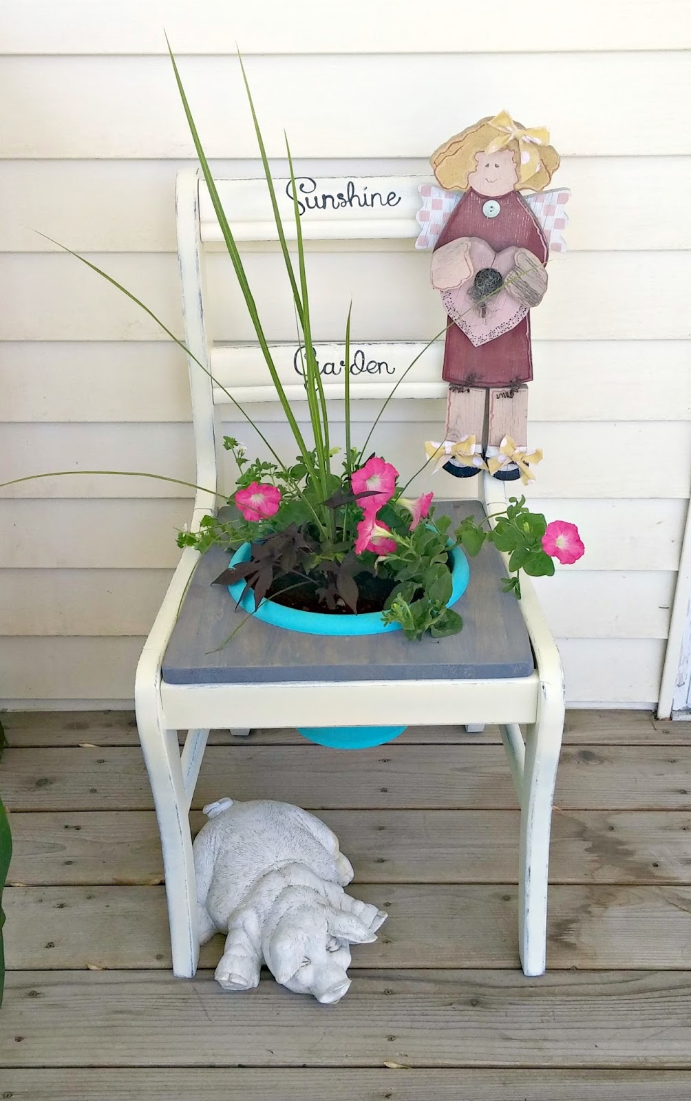 Trash to Treasure Repurposed Dining Chair Little Vintage Cottage