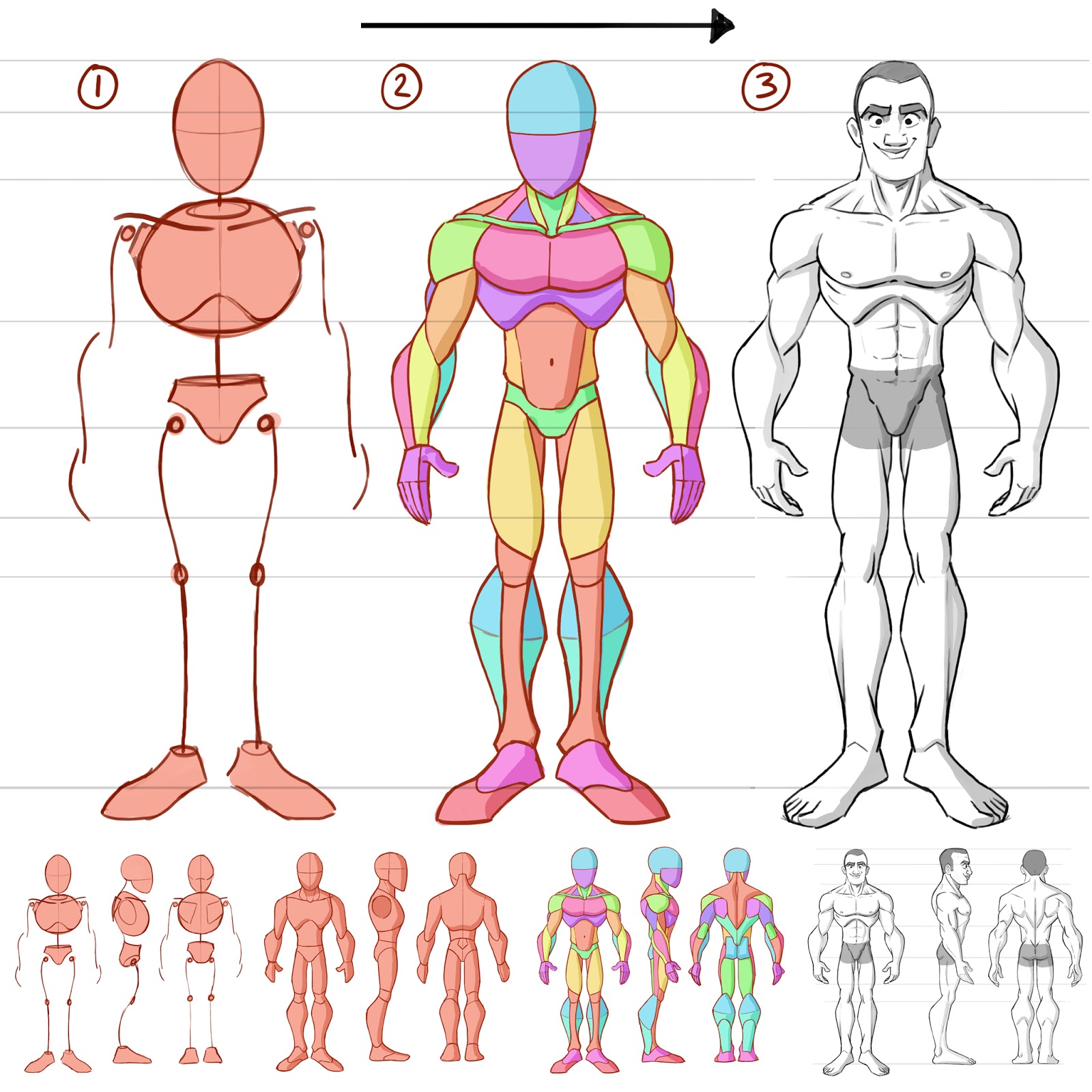 Покажи рисунки тела человека. Человеческие пропорции референс. Анатомия человека для рисования. Тело для рисования. Анатомия человека рисов.