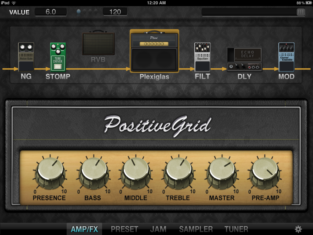 JamUp JamUp Pro iPad/iPhone Guitar MultiEffect App and Interface