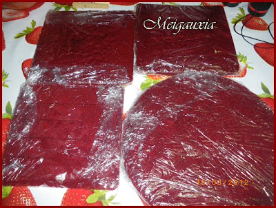  Planchas de Red Velvet Cake 
