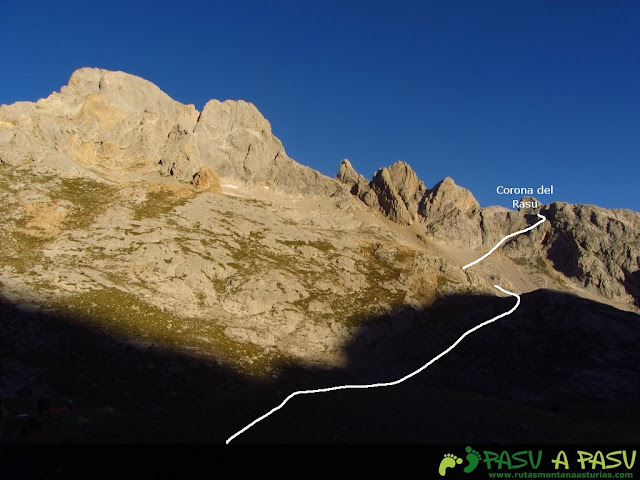 Camino de Urriellu a la Corona del Rasu