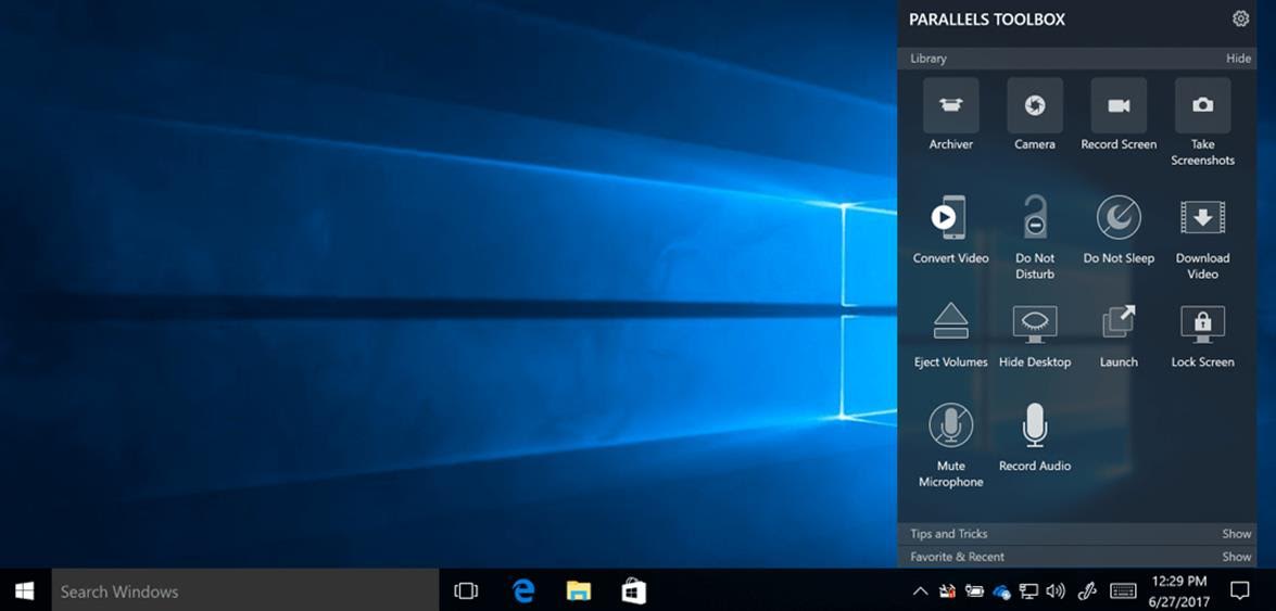 Windows toolbox. Parallels Toolbox. Parallels инструменты. Toolbox для Windows 10. Окно Toolbox.