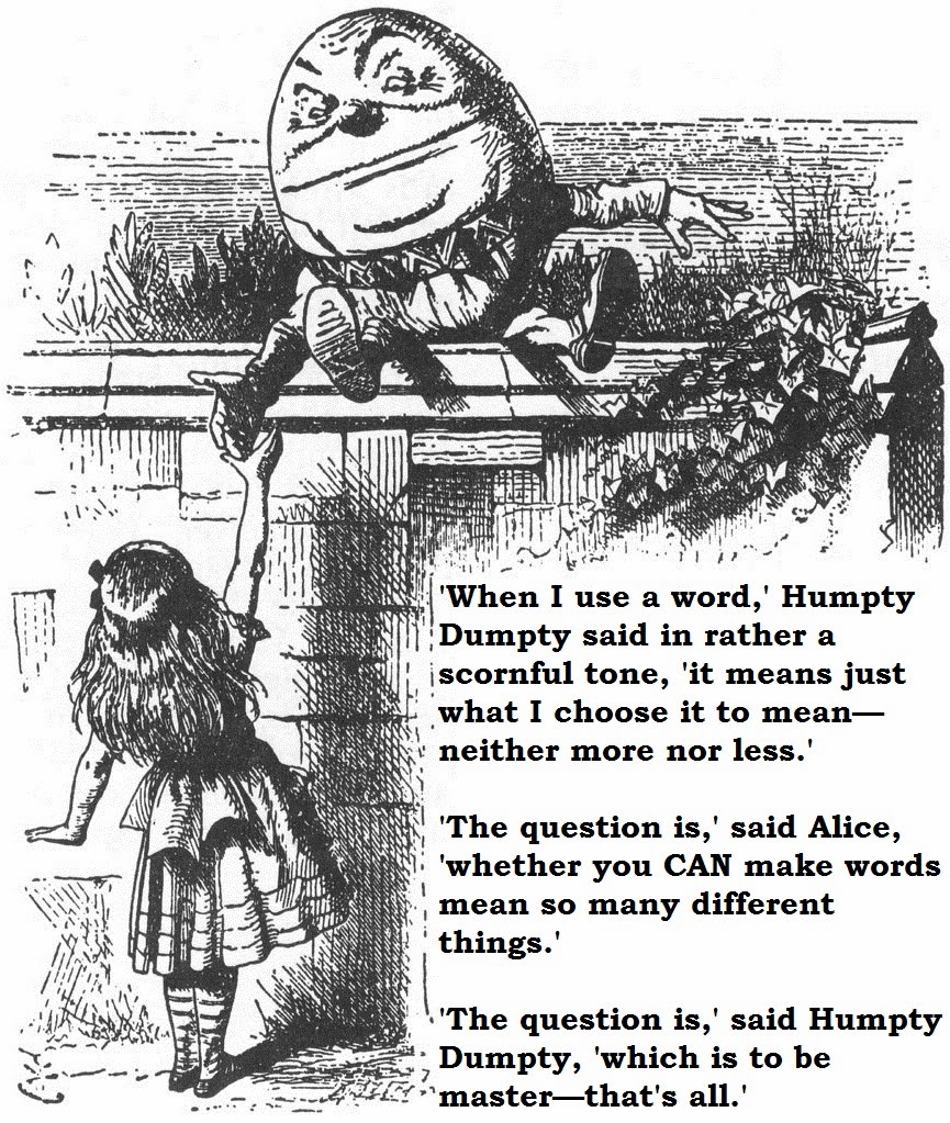 Alice & Humpty Dumpty.