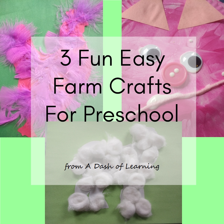 Three Fun Easy Farm Crafts for Preschool