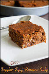 eggless banana ragi cake cooker pressure recipe recipes baking subbuskitchen healthy