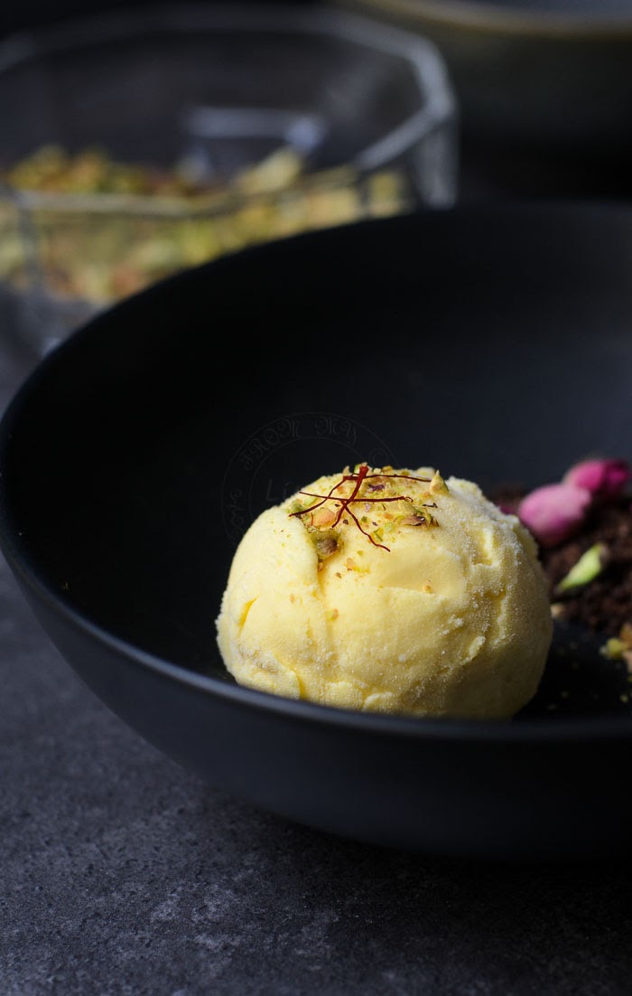 Saffron Icecream Lisa's Lemony Kitchen