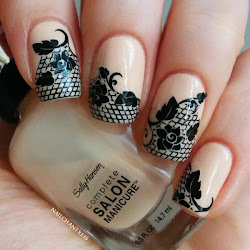 Black Lace Nail Designs 3
