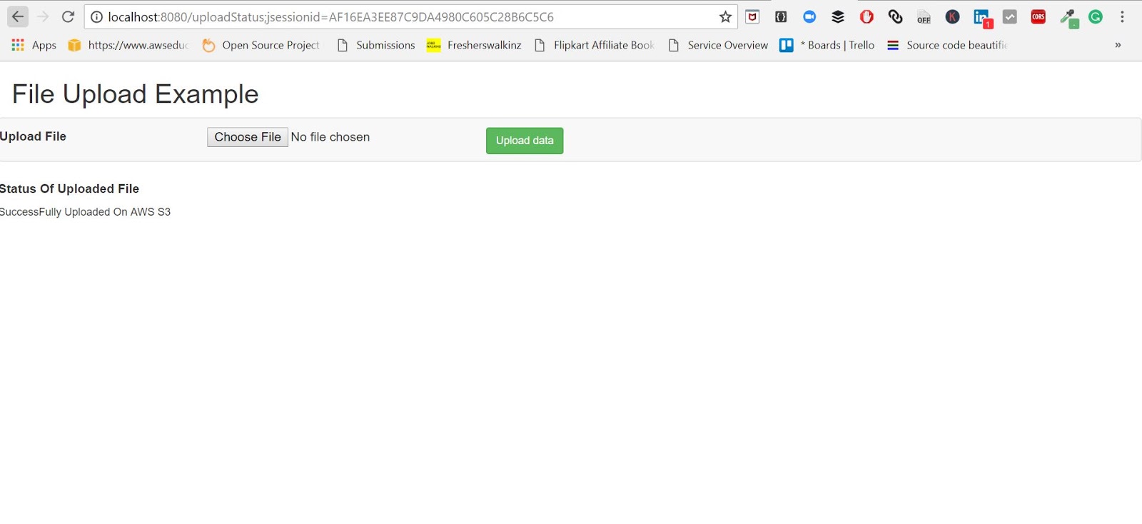 Upload File on AWS S3 Using Java ~ Program in Java - Java Examples ...