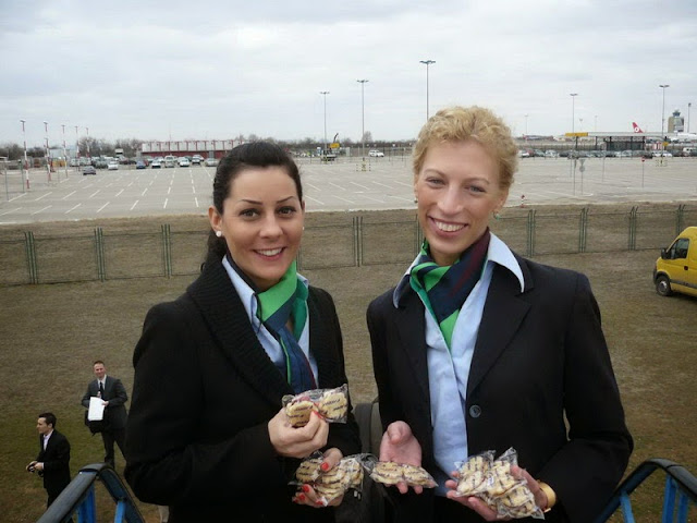 Pretty Stewardesses Of Malév Hungarian Airlines