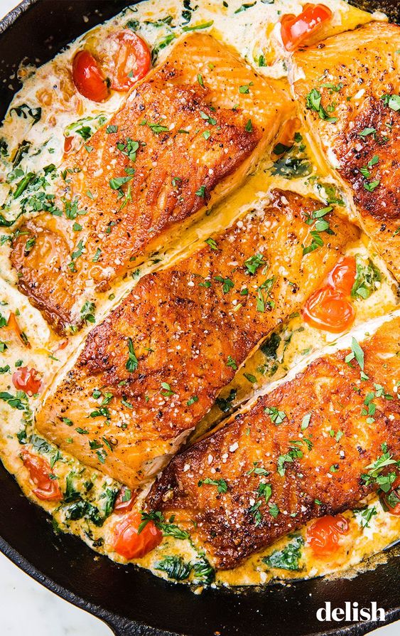 Kitchen World: Recipe of tuscan butter salmon