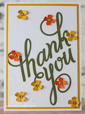 Make in A Moment - An Autumnal Thank You Card