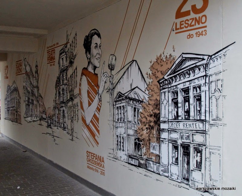 Stefania Grodzieńska na Muranowie Warszawa murale warszawskie karmelicka solidarności ściana graffiti