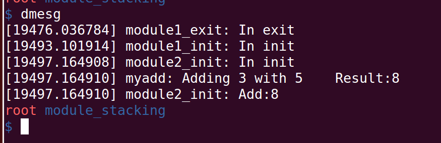 Linux Module Stacking Example