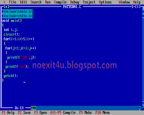 C PROGRAM: TO PRINT PATTERN OF 12345 ~ noexit4u.com