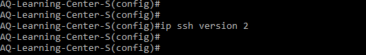 Cisco SSH ip ssh version 2 command