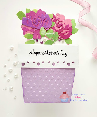 CIC, Altenew, die cutting, floral card, Card for her, Mothersday, Quillish, shaped card, Flower pot card, card for a gardner