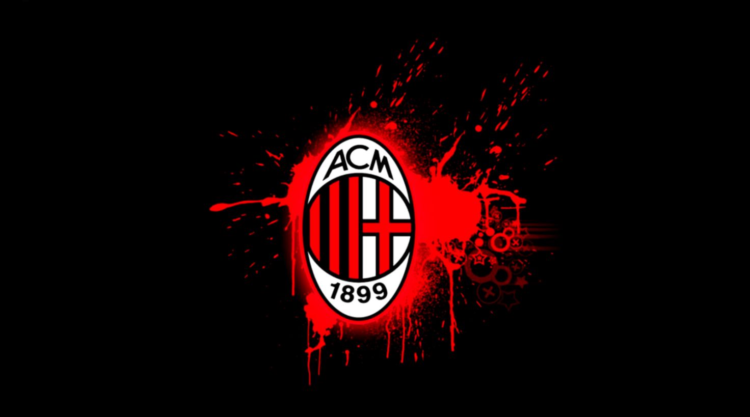 Ac Milan Black Red Wallpaper Hd