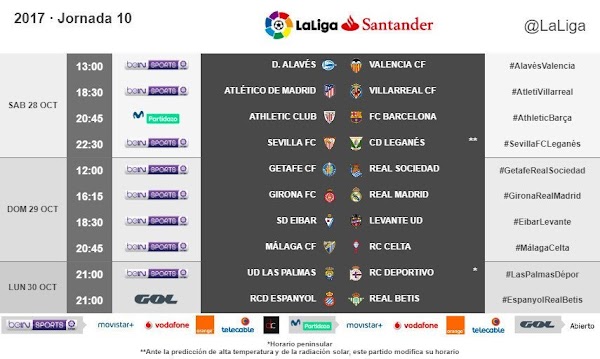 El Sevilla - Leganés pasa a las 22:30 horas