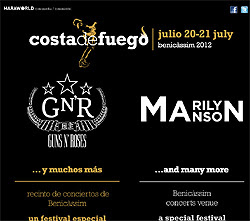 Guns N’ Roses y Marilyn Manson al nuevo festival Costa del Fuego de Benicassim