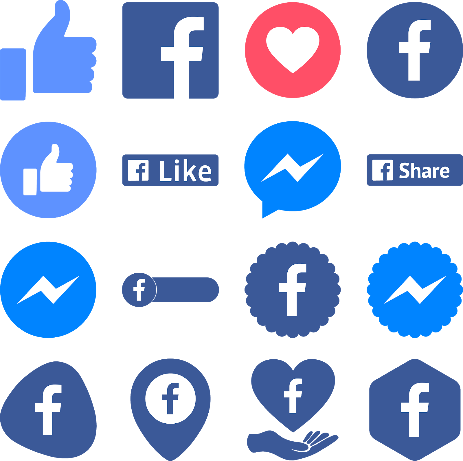 Download Download Icons Facebook Messenger Like Love Svg Eps Ai El Fonts Vectors SVG, PNG, EPS, DXF File